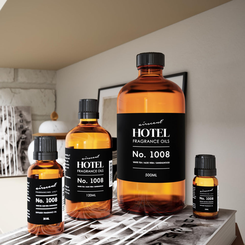 Air-Scent 1008 cedar vanilla amber middle notes for balanced scent.