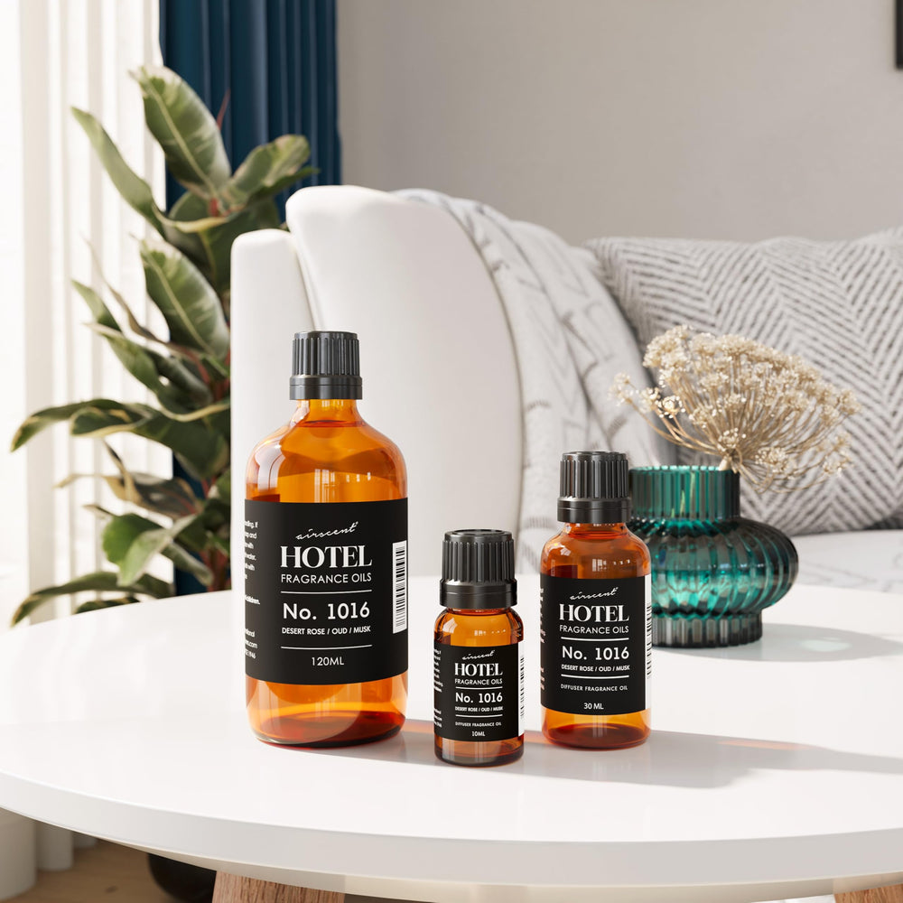 AirScent Hotel Diffuser Oil 1016 opens to reveal desert rose oud aroma