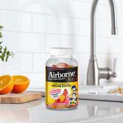 Airborne 63 gummies pack two-pack image showcasing product quantity.