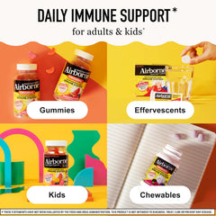 Airborne gluten-free bottle emphasizing purity and safety