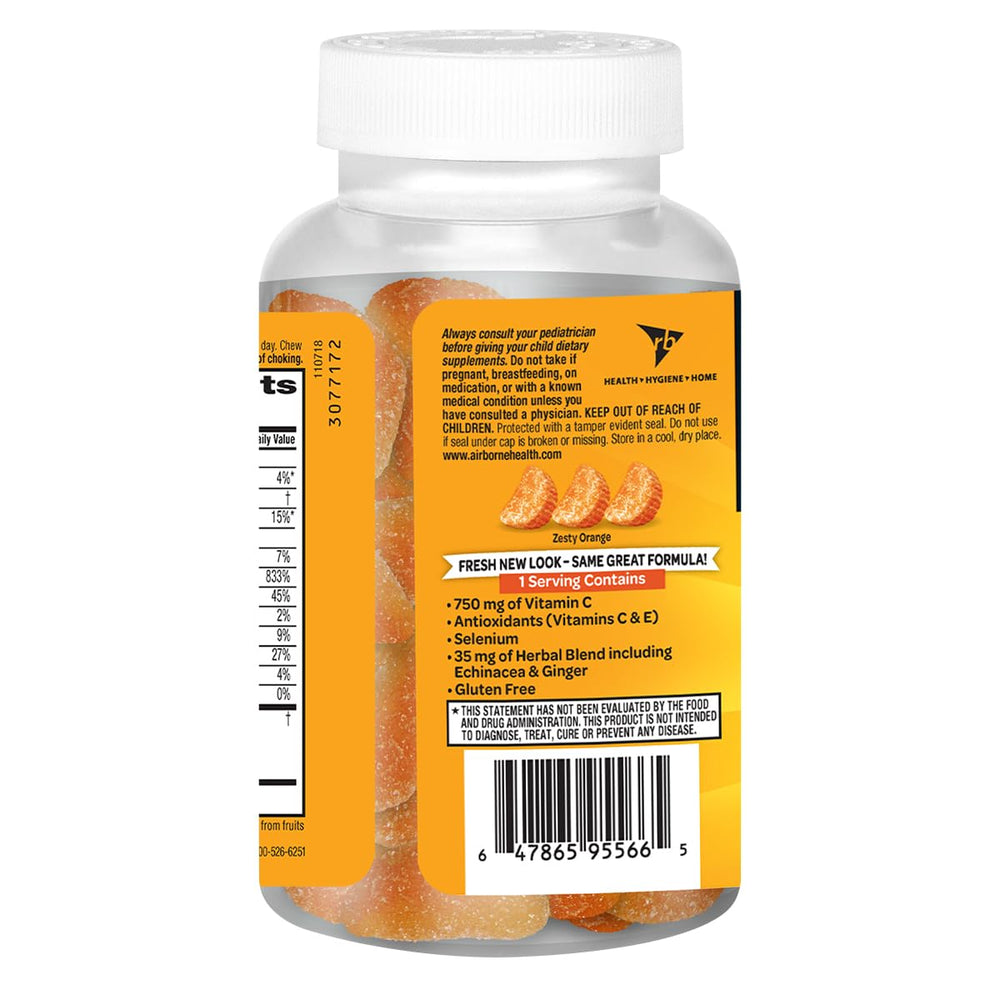Airborne gluten-free label on bottle convenient for gluten-free lifestyles.