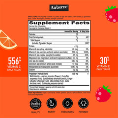 Airborne immunity support gummies packaging front highlights two-pack convenience.