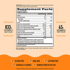 Airborne proprietary herbal blend imagery signals additional immune-support ingredients.