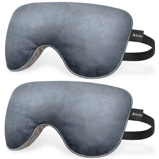 AiricePac lavender flaxseed eye mask front view with soothing moist heat