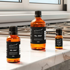 Air-Scent scent-profile visual captures vanilla amber and leather-inspired aroma
