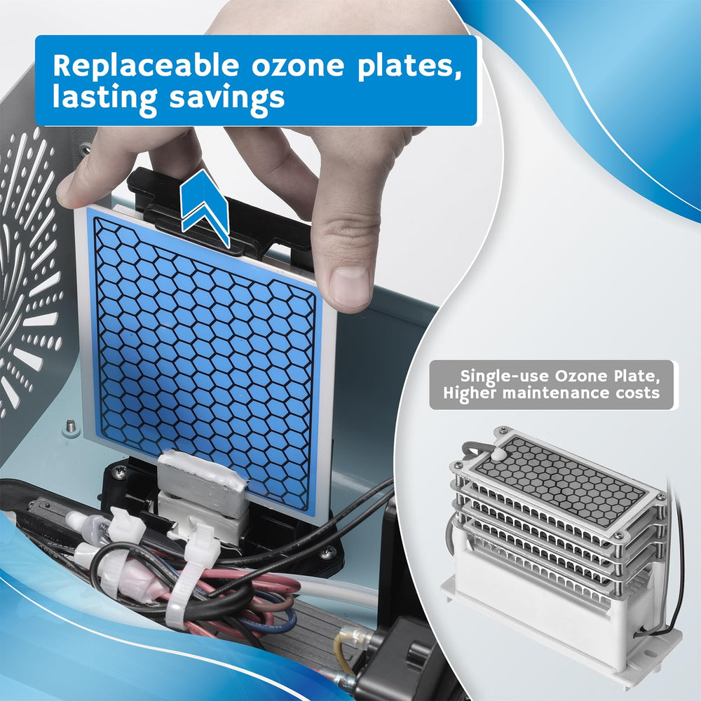 Airthereal honeycomb-structure plate highlights upgraded design for efficient ozone production.