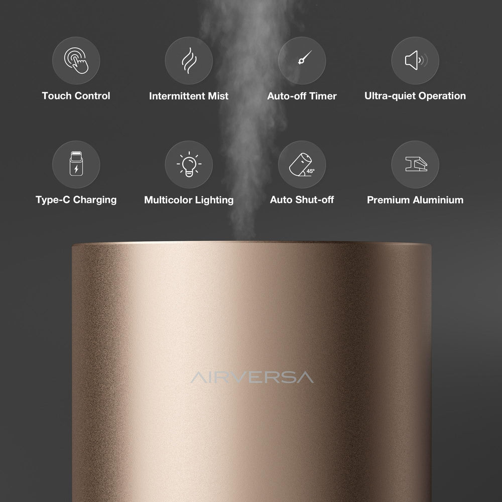 Airversa 100mL glass bottle with anti-slip surface for easy handling