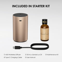 Airversa ADX touch controls enable simple mist and timer adjustments.