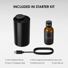 Airversa waterless diffusion operates without water for a clean aroma