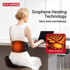 AIYUANQI 5000mAh battery powering cordless heating pad for hours of heat.