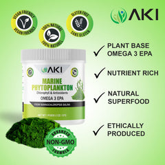AKI Marine Phytoplankton Powder in smoothie offers a simple omega-3 boost.