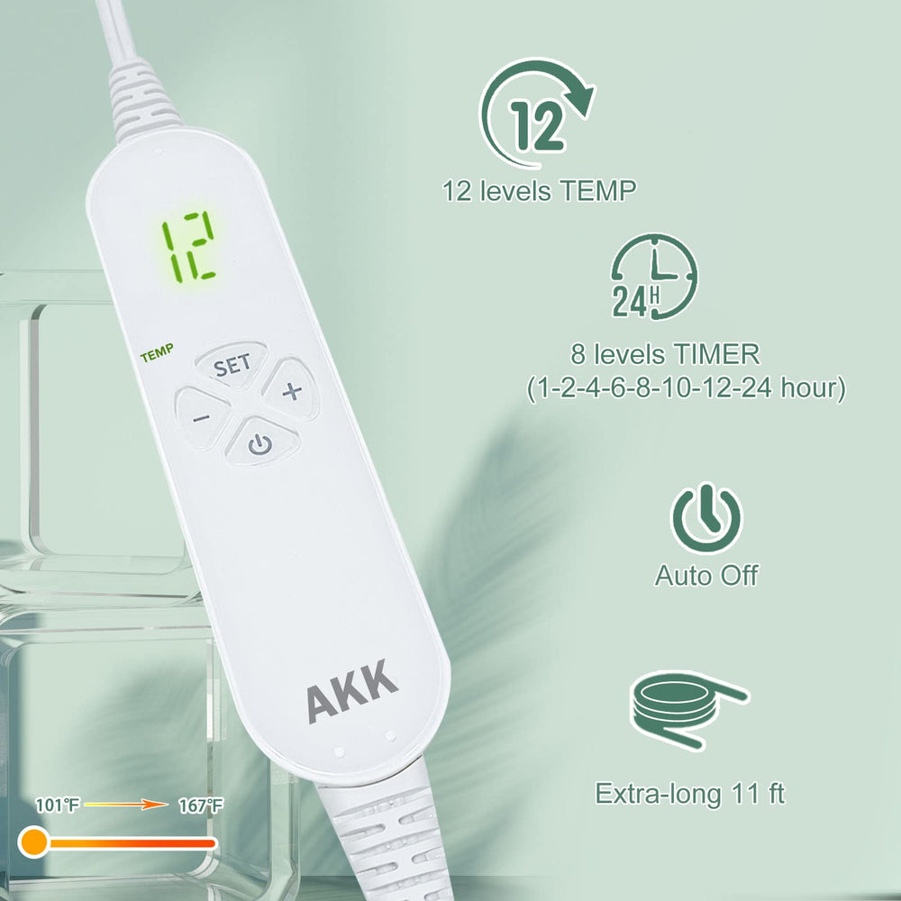 AKK jade-stone heating pad neck-shoulders with soft microfiber side