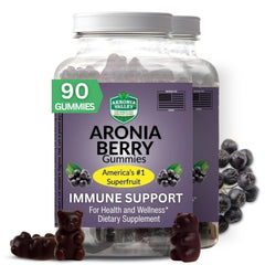 Akronia Valley Aronia Berry Gummies bottle front—delicious daily chew for wellness