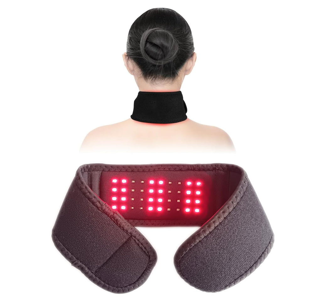 Akxaizp red light therapy neck belt pad with LEDs for improved circulation