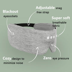 ALASKA BEAR 3D eye mask fabric highlighting soft material and contoured fit.