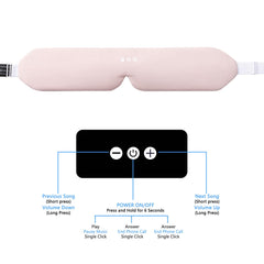 ALASKA BEAR Sleep Headband pink built-in eye mask highlights gentle coverage