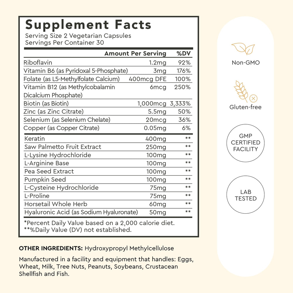 Alaya Naturals Hair Essentials USA-made GMP label signals quality.