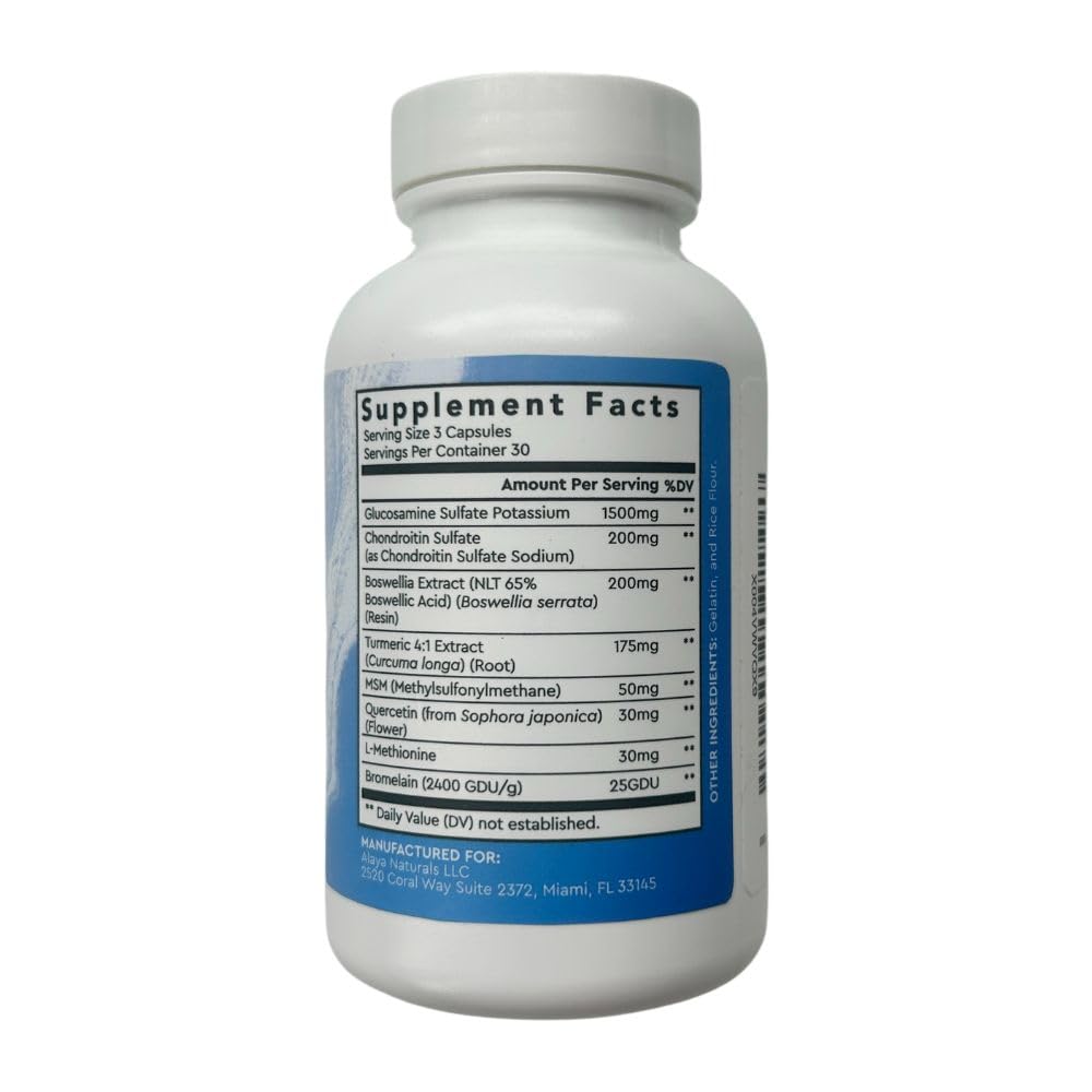 Alaya Naturals Joint Support capsules closeup for daily use