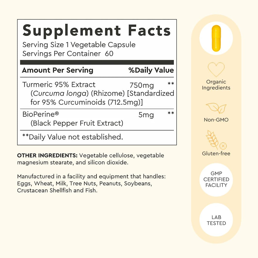 Vegan non-GMO lab-tested badge on Alaya Naturals turmeric packaging