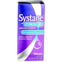 Alcon Systane Balance drops being applied by hand for on-the-go use