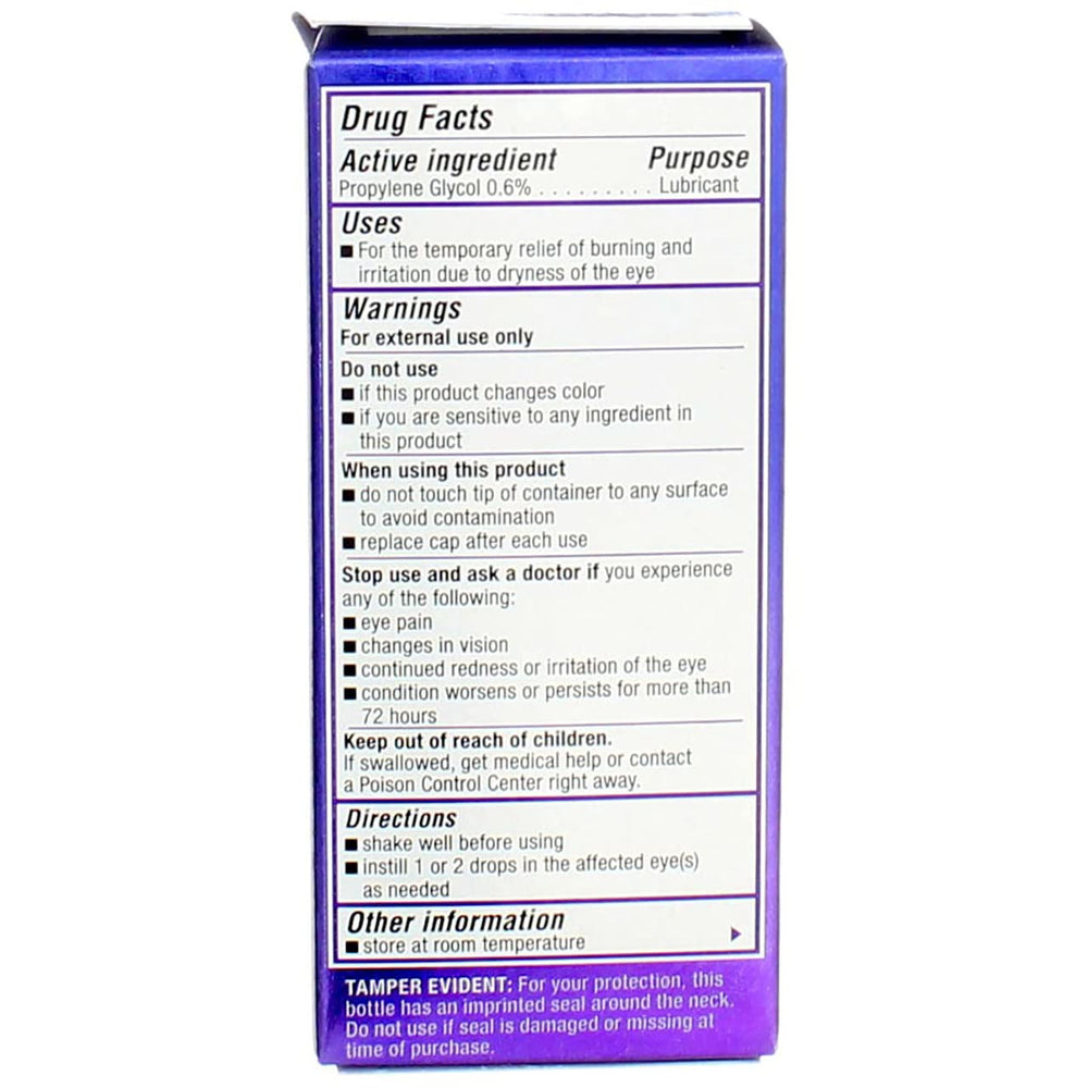 Alcon Systane Balance label detail showing usage and lipid focus