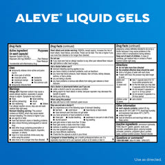Hand holding Aleve bottle indicating immediate pain relief on the go.