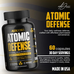 Alex Jones Naturals Atomic Defense cumin extract note hints at immune-supporting spice blend.