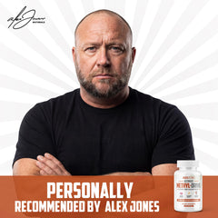 Alex Jones Naturals Methyl Drive label closeup highlighting methylated B vitamins