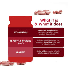 Alexsyn Antioxidant Support capsules close-up highlighting vegan capsules for wellness.