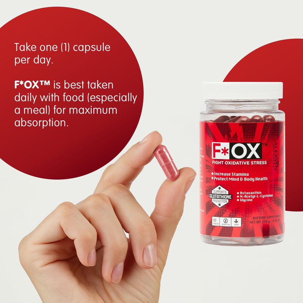 Alexsyn Antioxidant Support glass bottle captured for routine wellness and easy dosing.