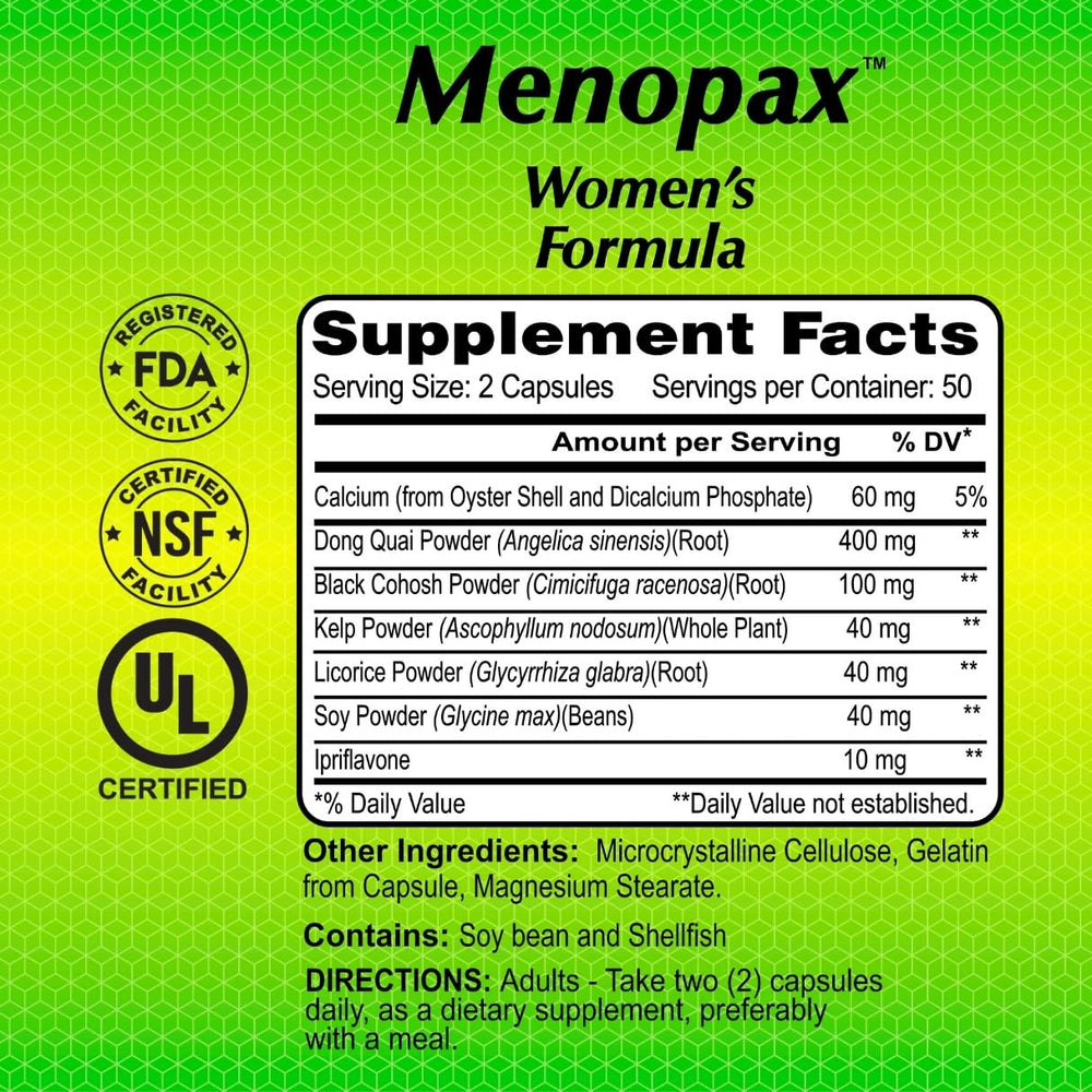 ALFA VITAMINS Menopax on a breakfast table for easy daily use