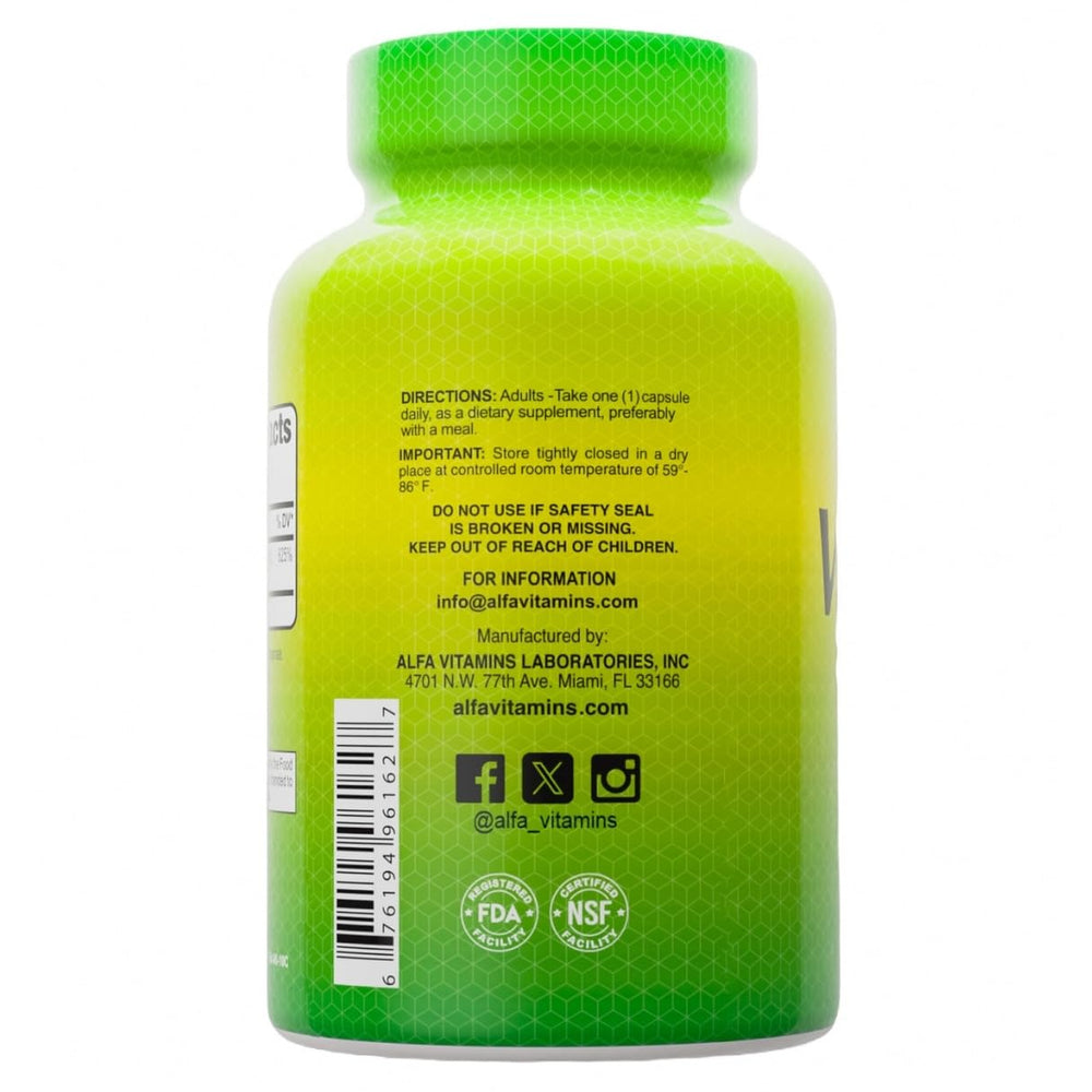 ALFA VITAMINS Vitamin D3 1000 IU label shows potency and usage tips.