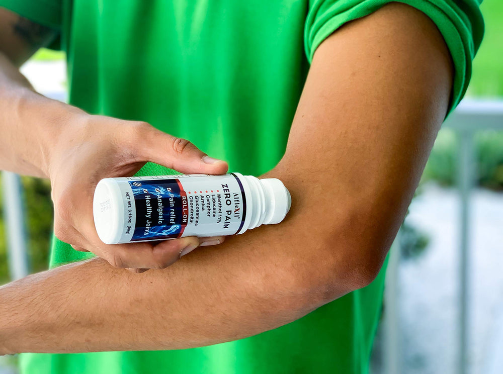 ALFLEXIL muscle relief after workout: refreshing, fast-absorbing cooling action.