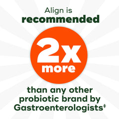 Align DualBiotic gummies easy-chew format for convenient daily use.