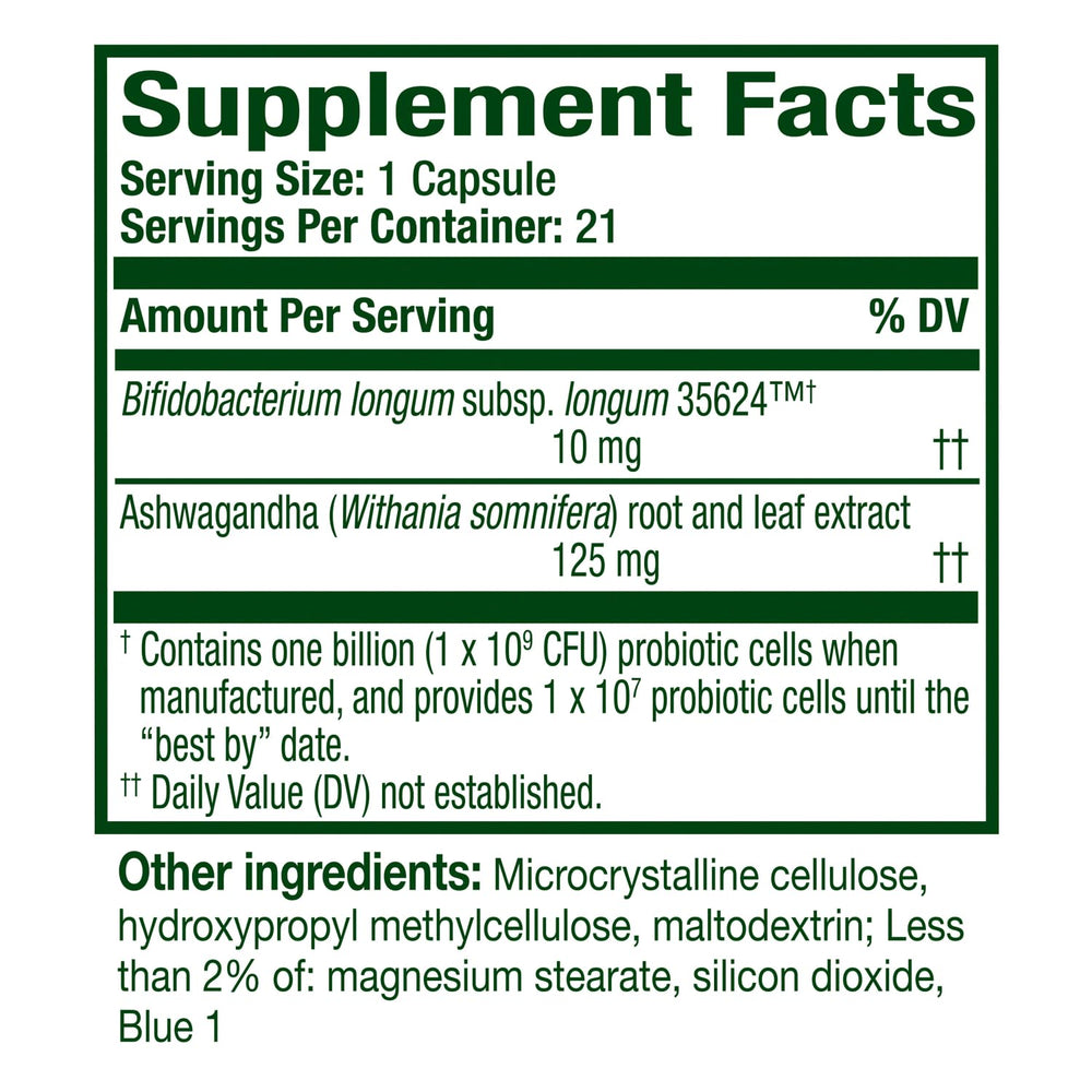 Align Probiotic daily-dosing graphic showing one capsule per day.