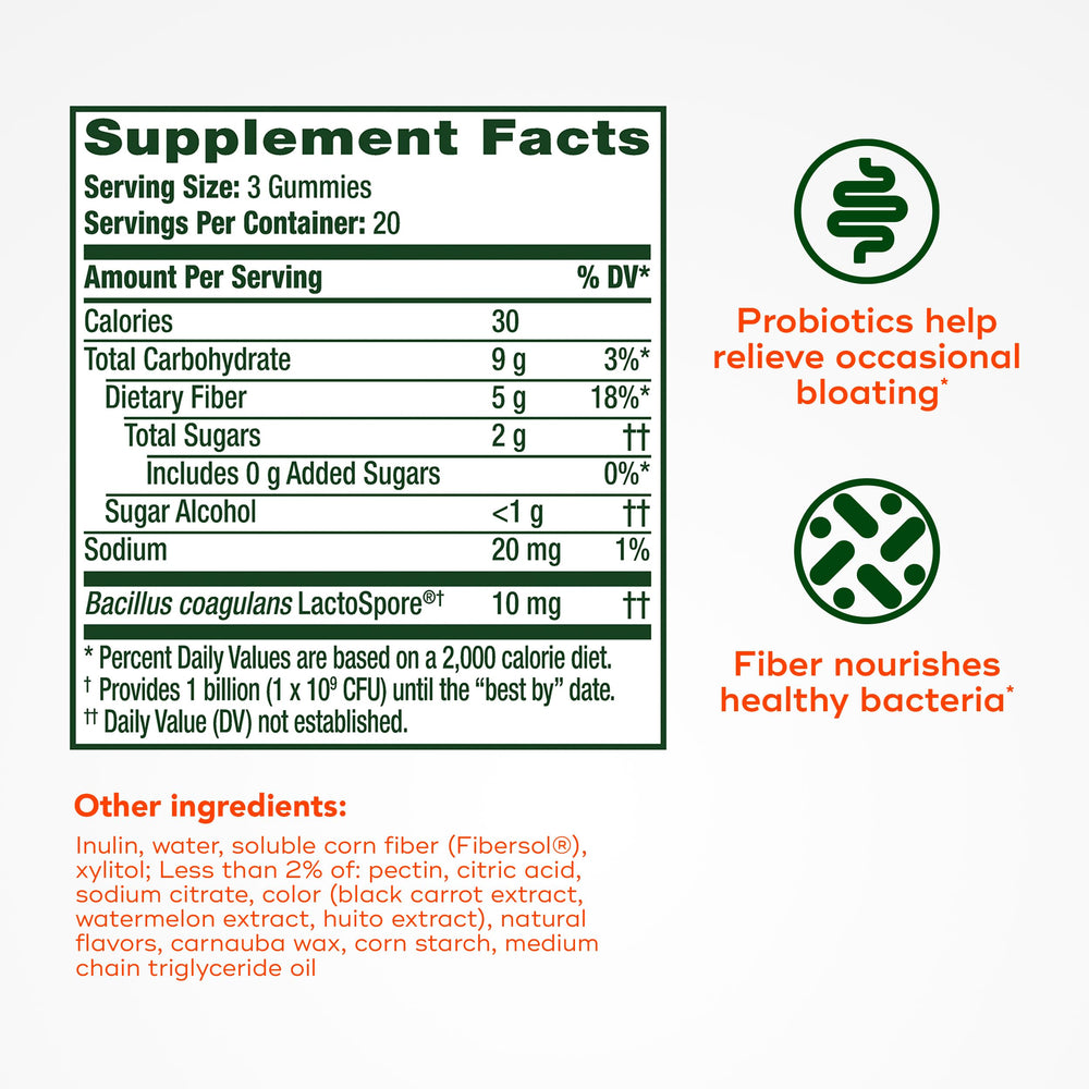 Close-up of gummies to emphasize bite-size convenience