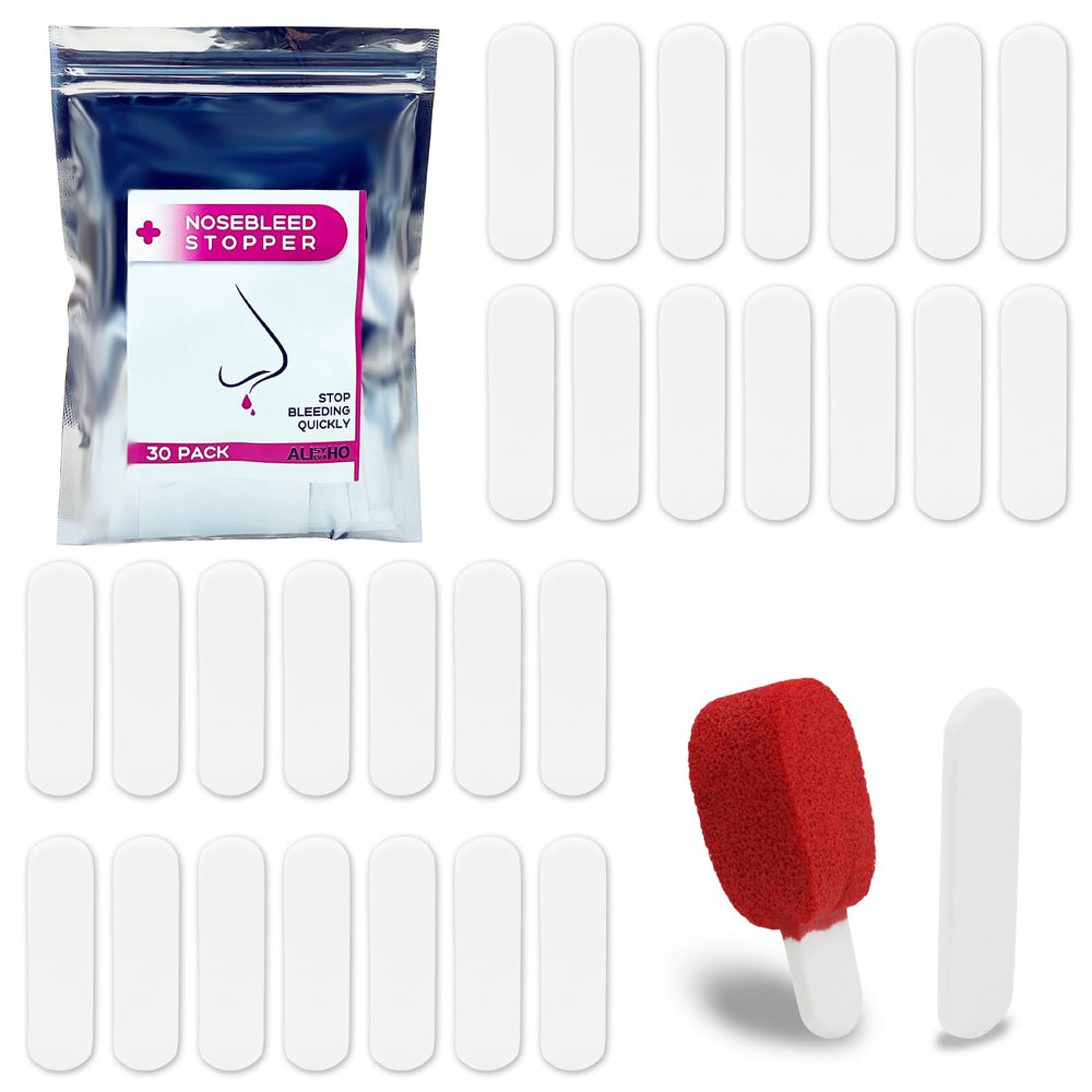 Alisyevaho nosebleed plug pack closeup, compact and travel-ready.