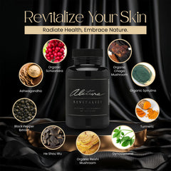 Alitura Revitalize ingredients scene emphasizes turmeric and spirulina for wellness