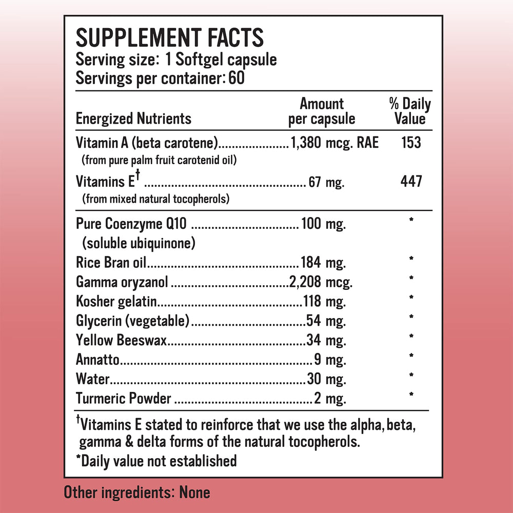Alkaline for Life CoQ10 bottle back panel detailing ingredients and directions