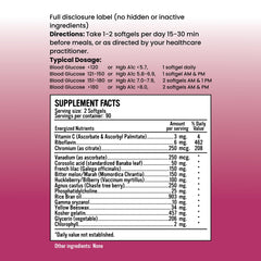Alkaline for Life Glucose Balance ingredients image highlighting chromium and Banaba leaf benefits.