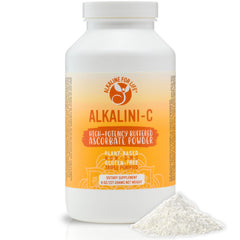 Alkalini-C bottle front showing premium buffered vitamin C for daily immune support.