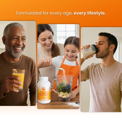 Alkalini-C corn-free plant-based vitamin C symbol indicating allergen-free formulation.