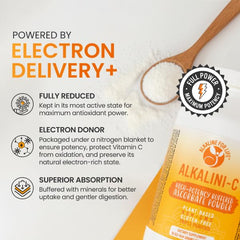 Alkalini-C dispense pour image highlighting easy-to-use powder for versatile mixing.