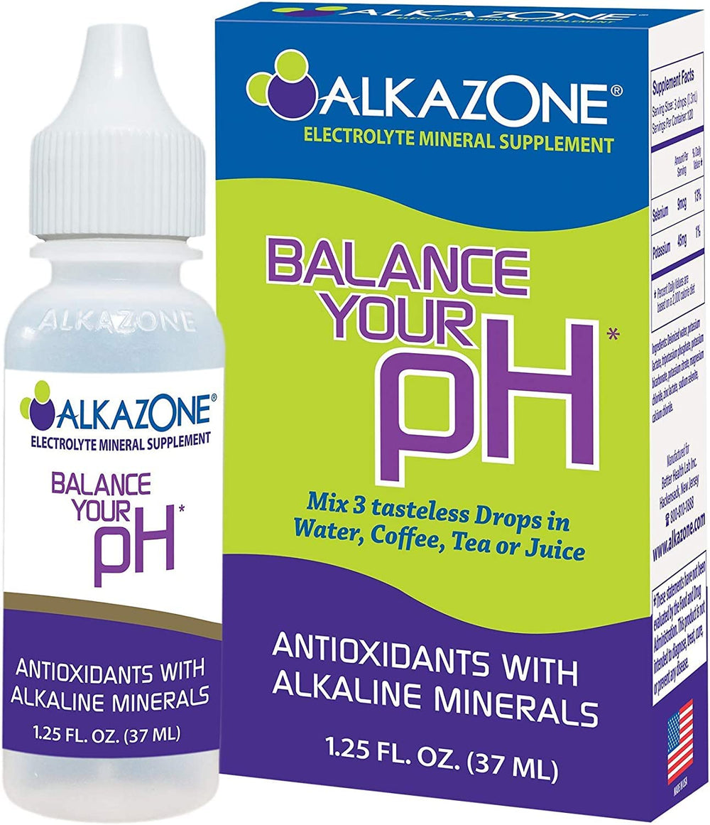 AlkaZone alkaline pH booster drops bottle for balanced hydration