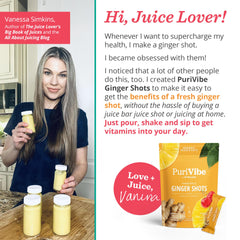 All About Juicing packaging front-label emphasizes natural ingredients