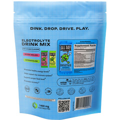 ALL DAY Vitality athlete drinks on court using dinkberry hydration mid-game.