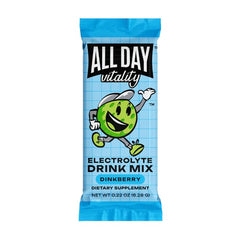 ALL DAY Vitality pickleball packets box on court ready for practice.