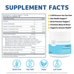 Bio-Heal Probiotic powder scoop shows easy daily dosing for families.