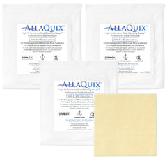 AllaQuix high-performance stop bleeding gauze pad 6x6 in a 3-pack for quick first aid