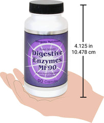 Allegany Nutrition MF90 bottle on the counter ready to support digestion.